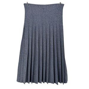 Apparalel Womens Medium Skirt Infinity Heather Blue Pleated Knee Length